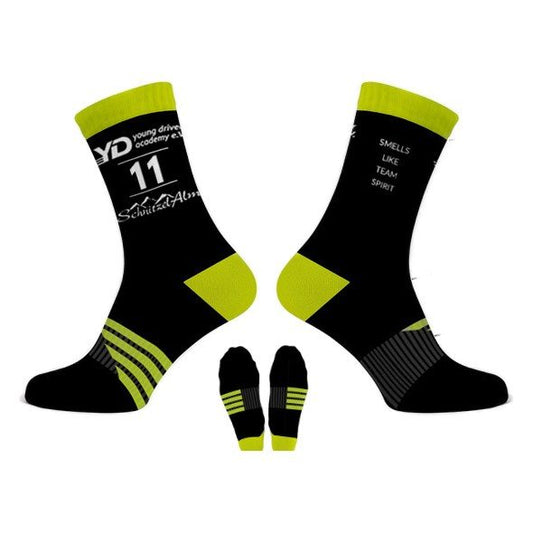 Sportsocken – Detail mit Startnummer 11