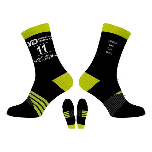 Sportsocken – Detail mit Startnummer 11